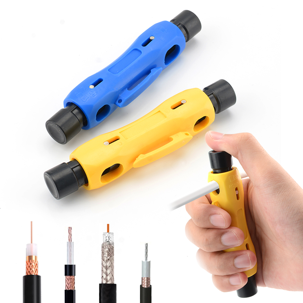 Power Tools America - Alat Pengupas Kabel Koaksial Portabel RG6