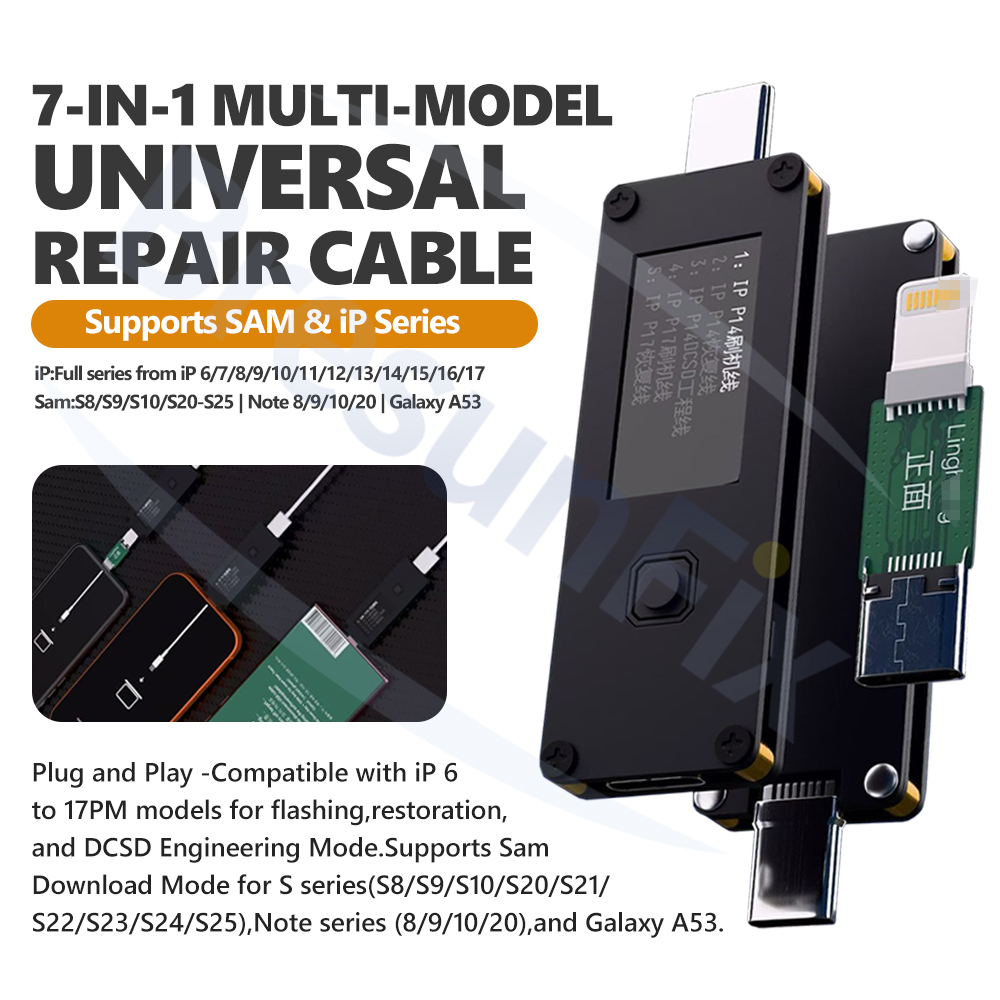 Power Tools Download - Kabel Perbaikan Universal Multi-Model 7-in-1 Untuk