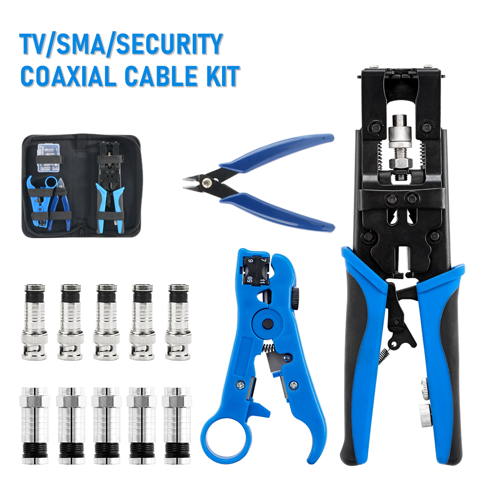 Power Tools America - Tang kompresi Set alat instalasi Kamera