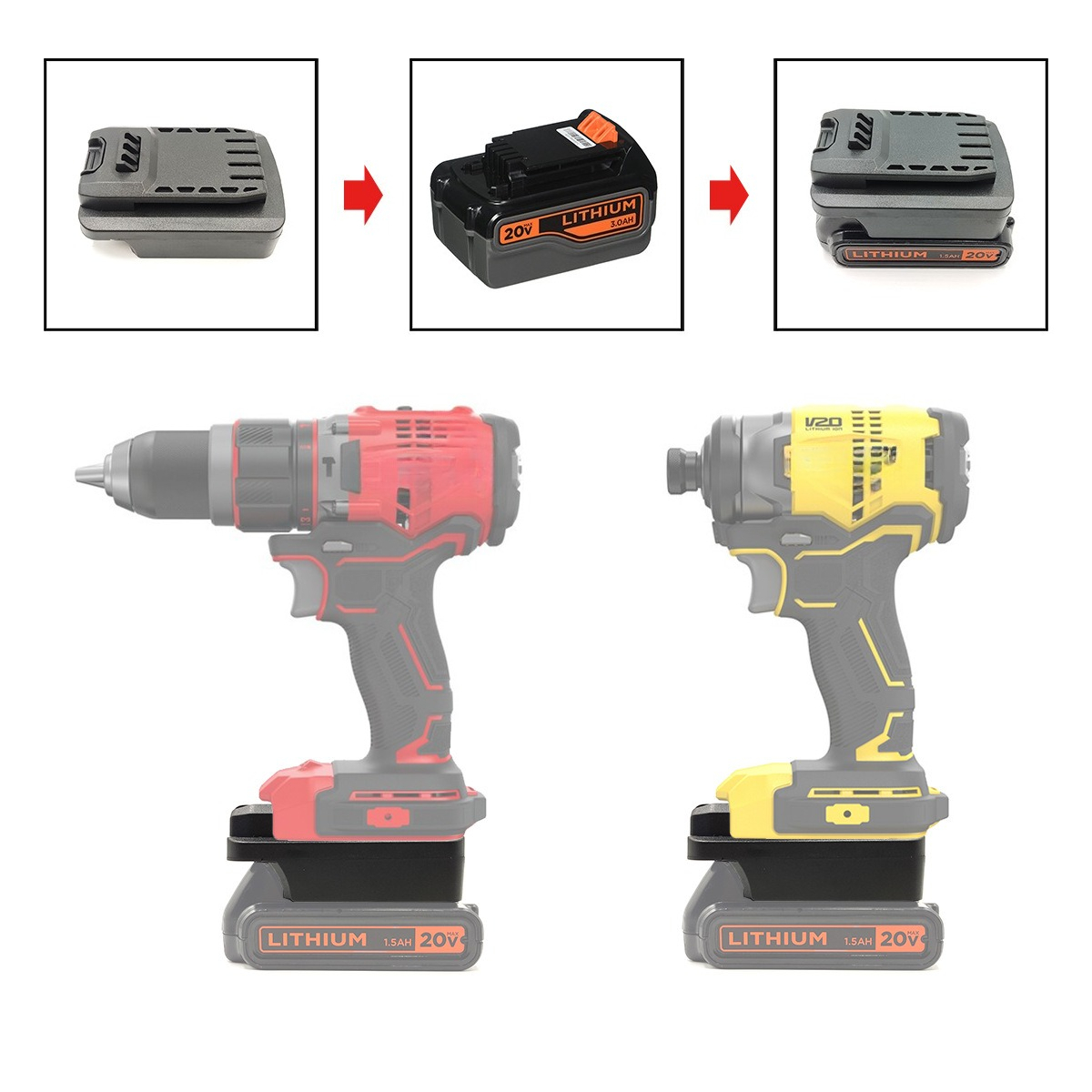 Power Tools Stanley - Untuk DEWALT Makita Milwaukee Craftsman Adaptor