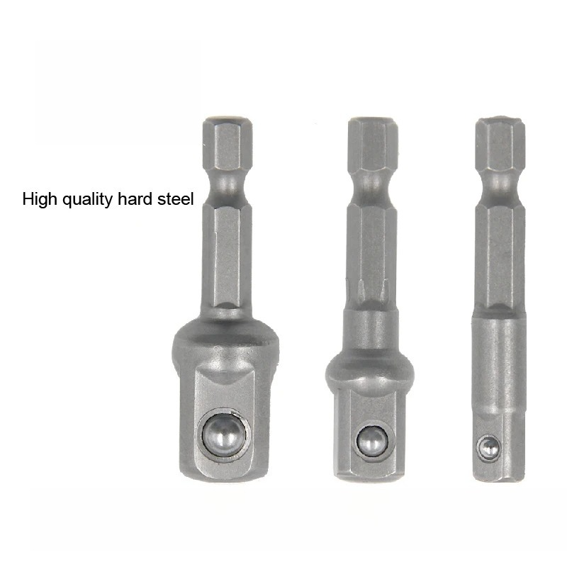 Power Tools Plumbing - 3PCS Adaptor Soket 1/4 3/8 1/2