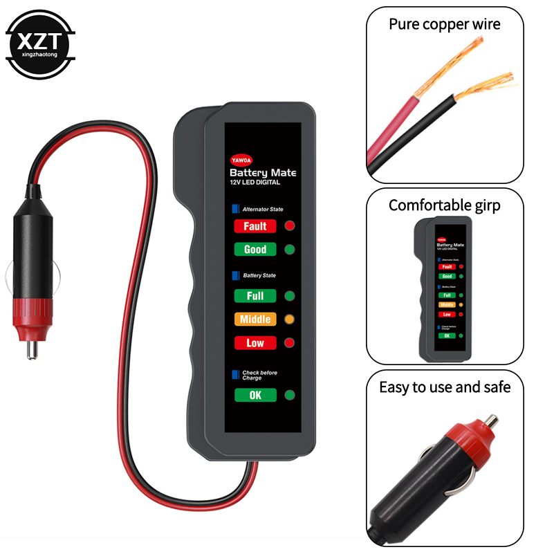 Power Tools In Automotive - Penguji Baterai Mobil 6 Layar LED