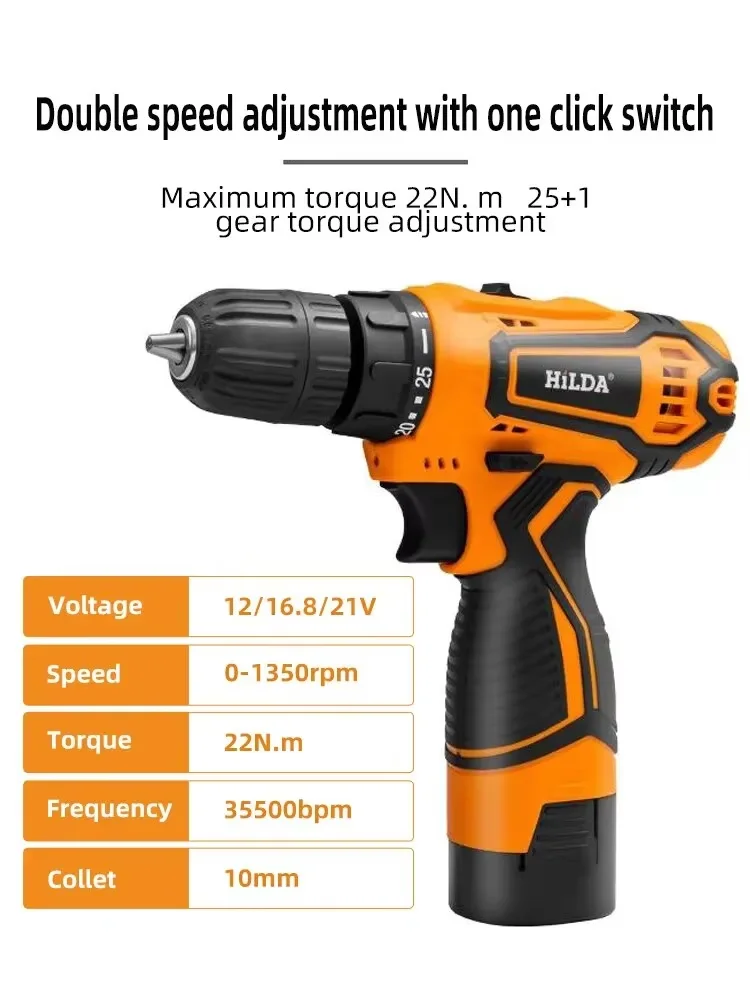 HILDA Bor Tanpa Kabel 12V/16.8 - Power Tools You Must Have ulasan dan harga