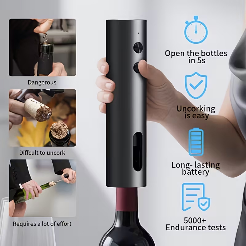 Set Pembuka Botol Anggur Elekt - Power Tools Total ulasan dan harga