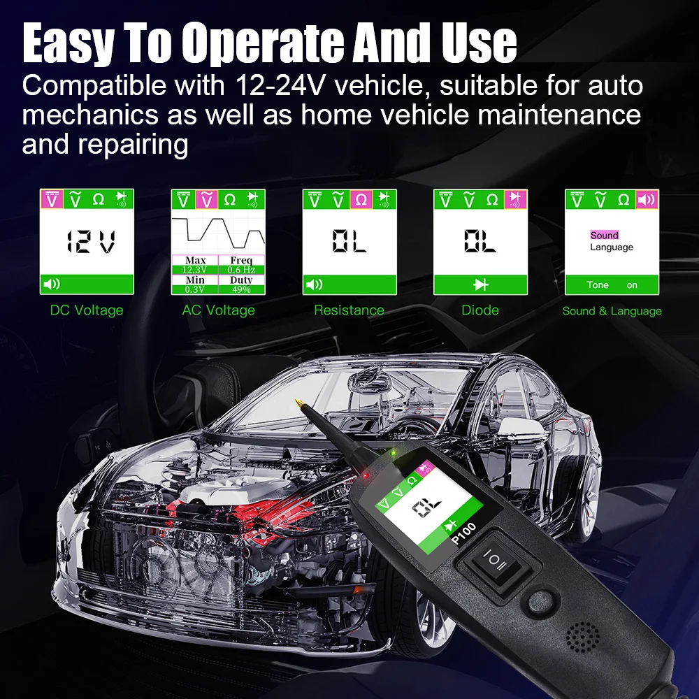 P100 Alat Penguji Sirkuit Otom - Power Tools In Automotive ulasan dan harga