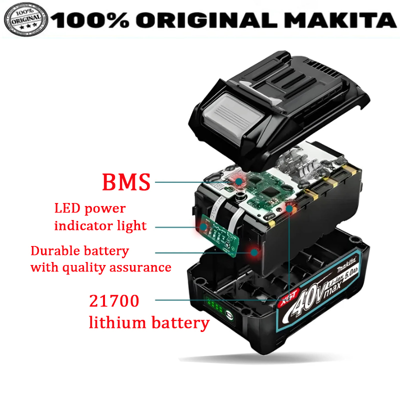 Baterai Makita 40V 5.0Ah 21700 - Makita Power Tools Xgt ulasan dan harga